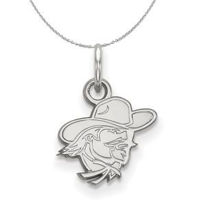 Sterling Silver Eastern Kentucky U XS (Tiny) Necklace - 16 Inch